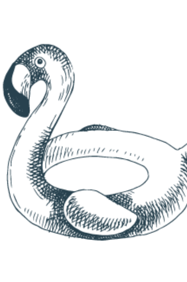 Flamingo Floatie Drawing